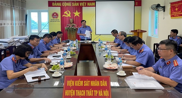 Kiểm tra chéo trong công tác nghiệp vụ tại Viện KSND huyện Thạch Thất